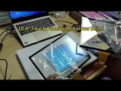 10.4인치 좁은 베젤 PCAP 터치 스크린, 화학 강화 커버 유리 포함