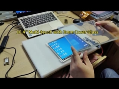 10.4인치 반반달 용량 터치 패널 3mm 템퍼드 커버 글래스로 제작